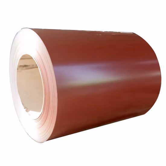 Matériaux de construction de haute qualité 0,12 / 0,08 mm laminés à froid avec revêtement de couleur en métal inoxydable 304 PPGI prépeint en acier de couleur bobine de toiture en tôle d'acier galvanisée